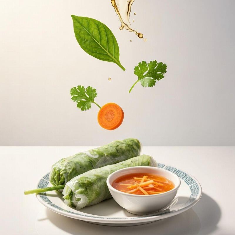 A3. PORK RINDS SPRING ROLLS (Gỏi Cuốn Bì - 2 ROLLS)