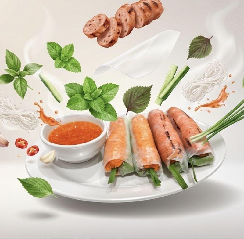 A7. MIXED ORDER (Nem Nướng & Chạo Tôm - 4 ROLLS)