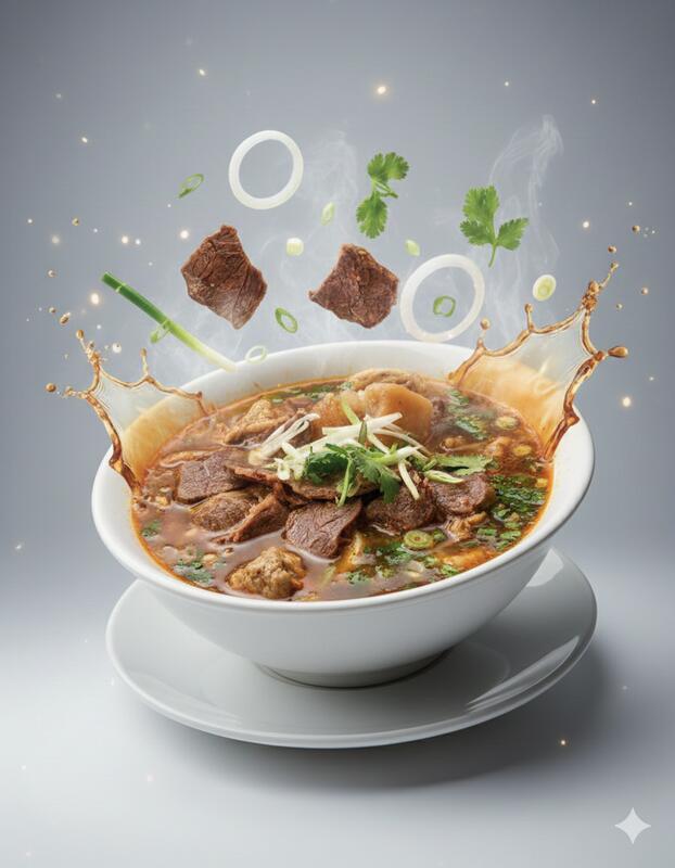 A17. SPICY LEMONGRASS BEEF NOODLE SOUP (Bún Bò Huế)