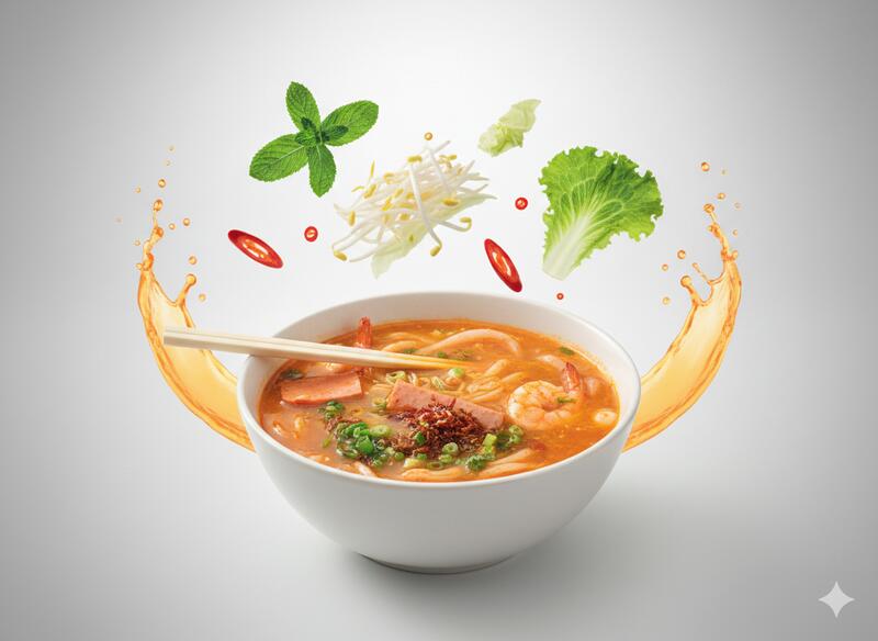 A25. CRAB & SHRIMP TAPIOCA NOODLE SOUP (Bánh Canh Tôm Cua)