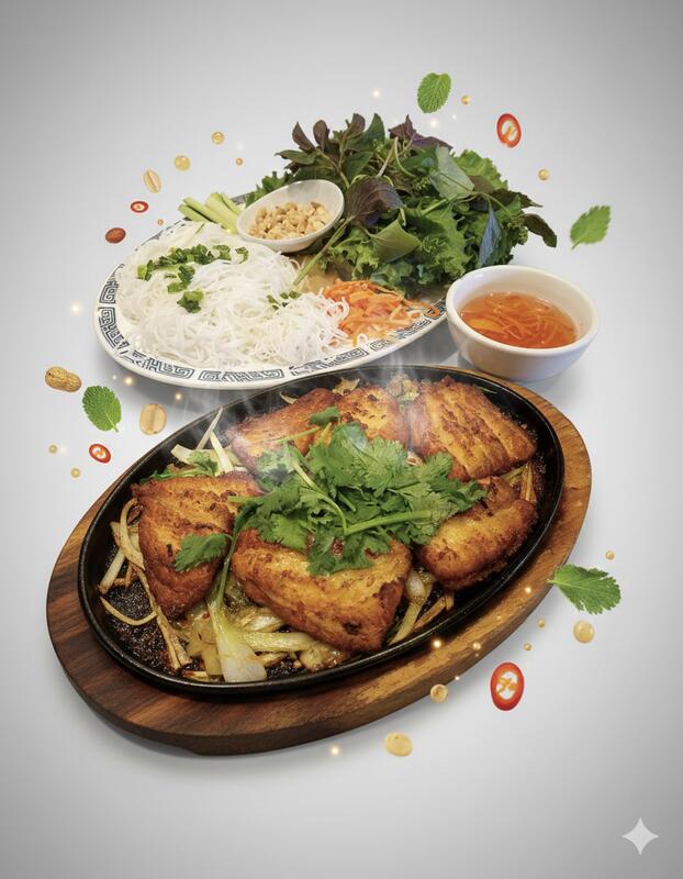 A26. TUMERIC FISH WITH DILL ON SIZZLING PLATE (Chả Cá Lã Vọng)