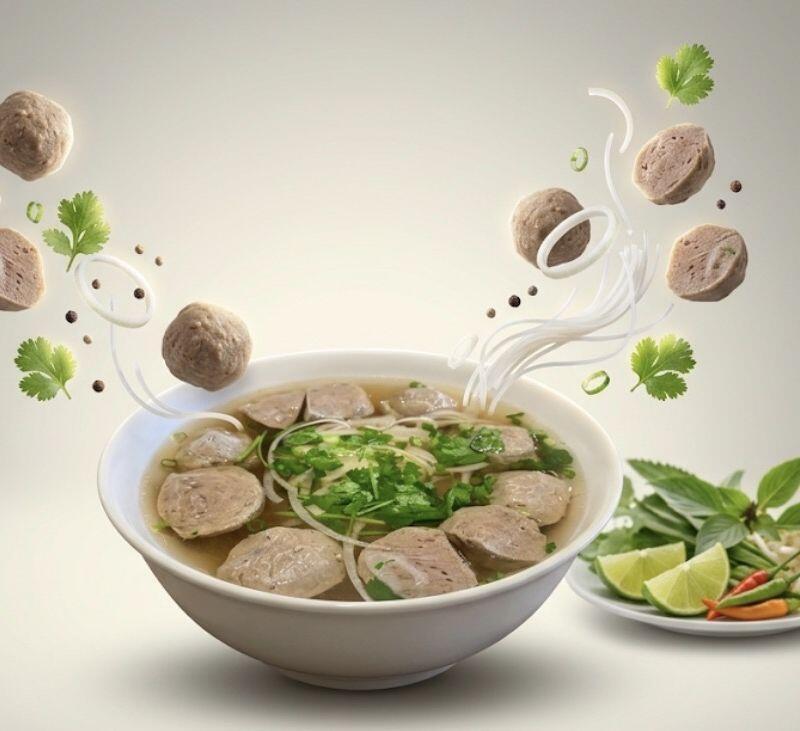 P15. MEATBALLS IN BEEF BROTH - NO NOODLES (Tô Soup Bò Viên)