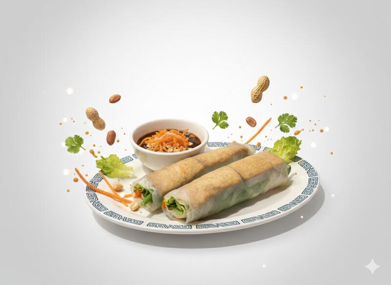 V1. VEGGIE SPRING ROLLS (Gỏi Cuốn CHAY - 2 ROLLS)