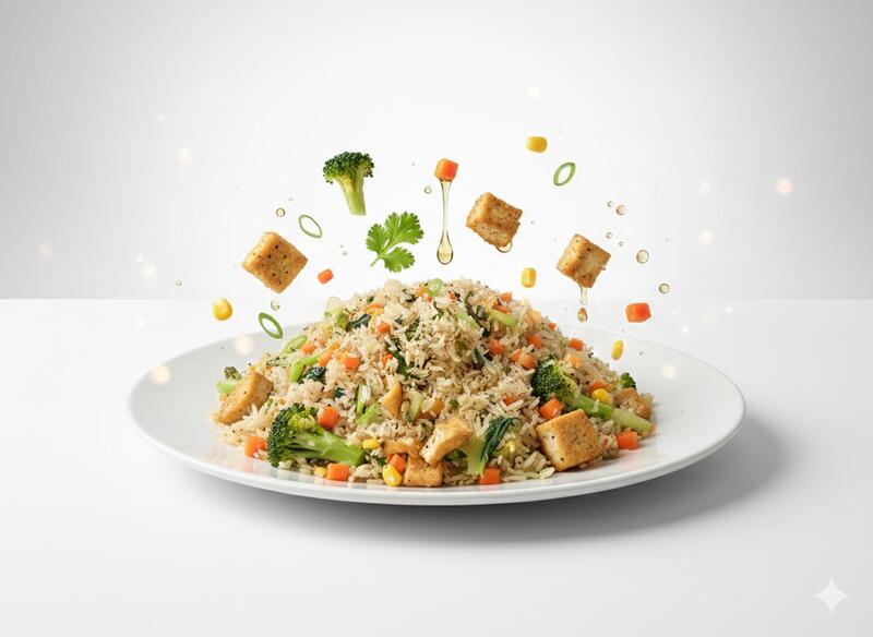 V2. VEGGIE FRIED RICE (Cơm Chiên Rau Cải)