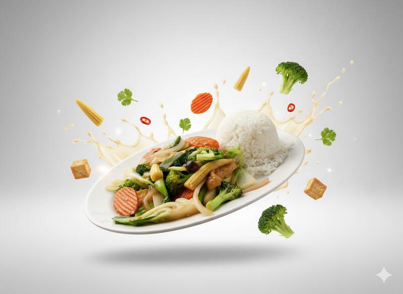 V4. SF VEGETABLES WITH TOFU (Rau Cải Xào Đậu Hủ)