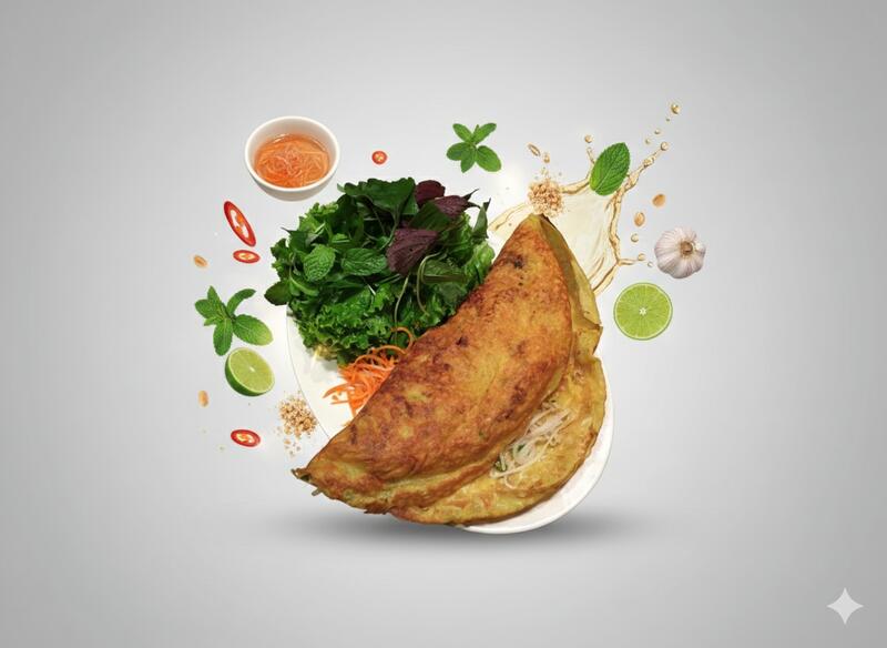 V9. VEGGIE CRISPY CREPE (Bánh Xèo CHAY)
